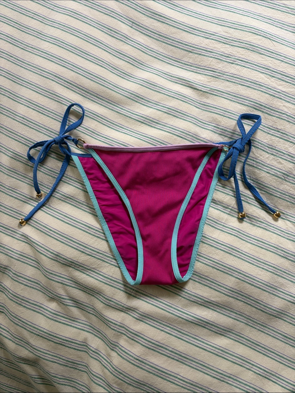 Summerful Swim Magenta & Aqua Tie-Side Bikini Bottom